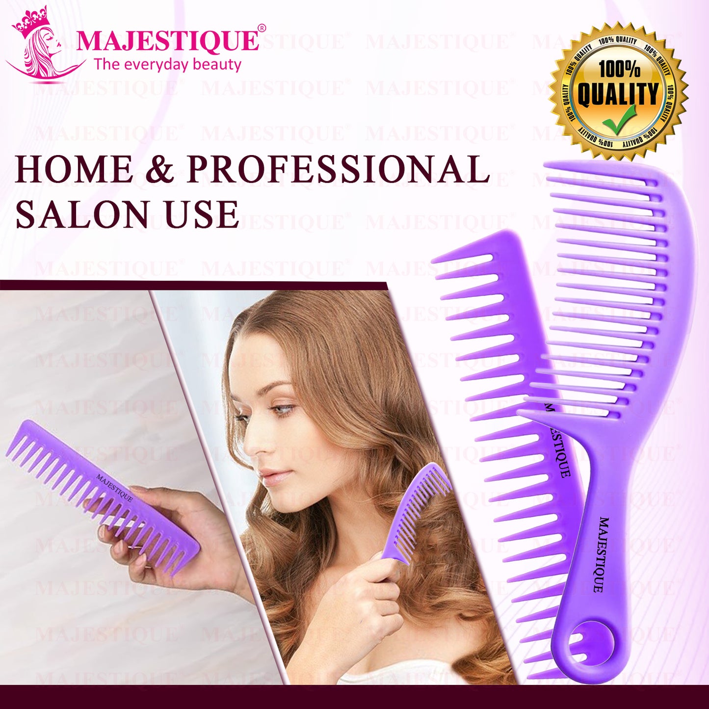 Extra Wide Comb for Long & Thick Hair – Multicolor HR161