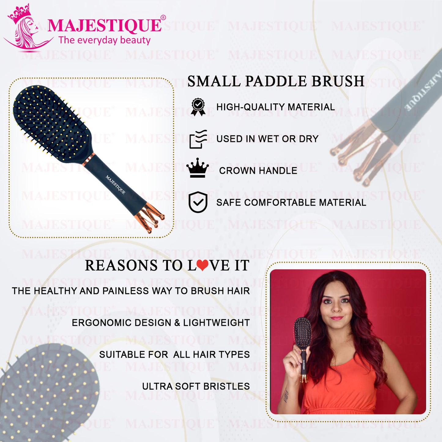 SMALL PADDLE HAIR BRUSH HR 156