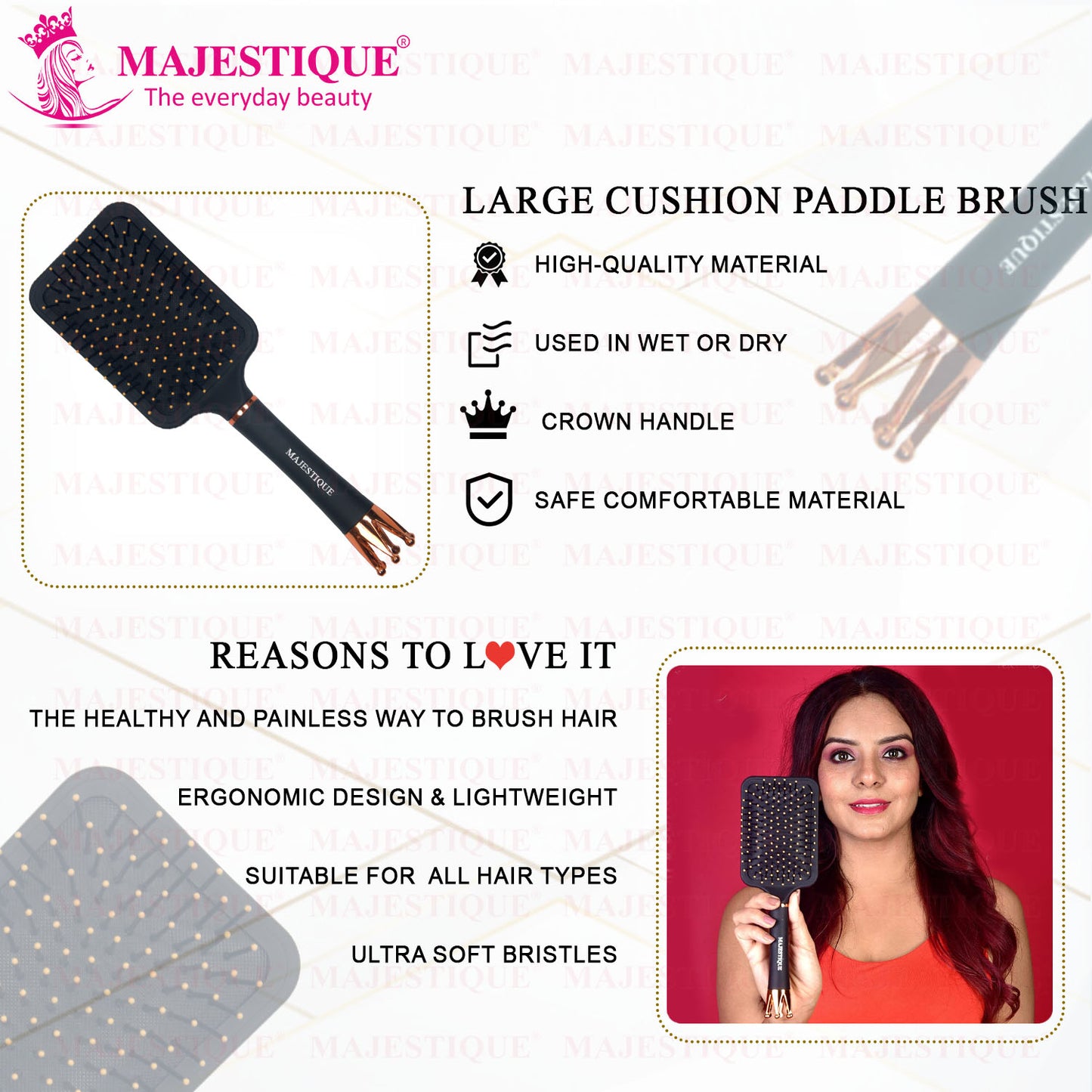 PADDLE ROYAL BLACK BRUSH HR152