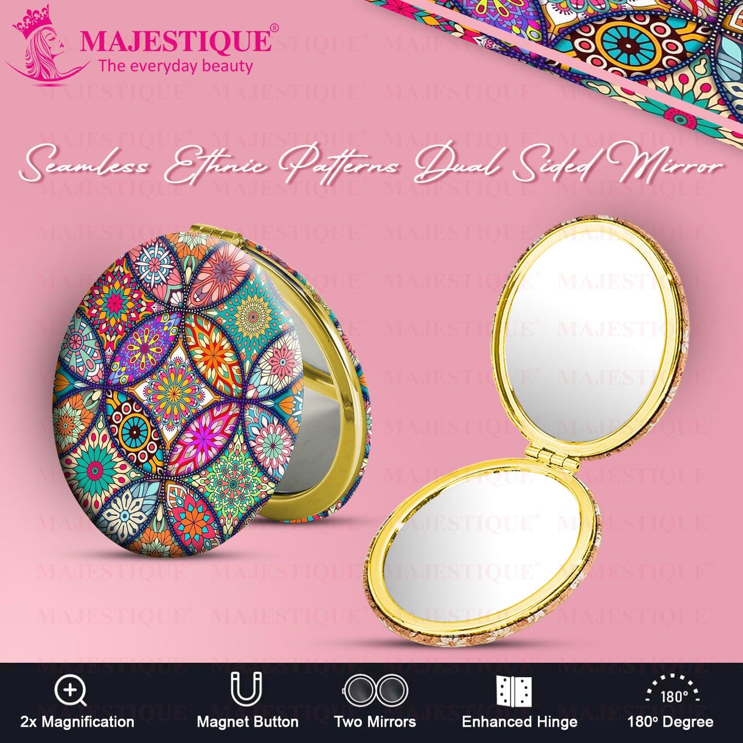SHIMMER OVAL MAGNIFYING MIRROR /Multicolour FC120