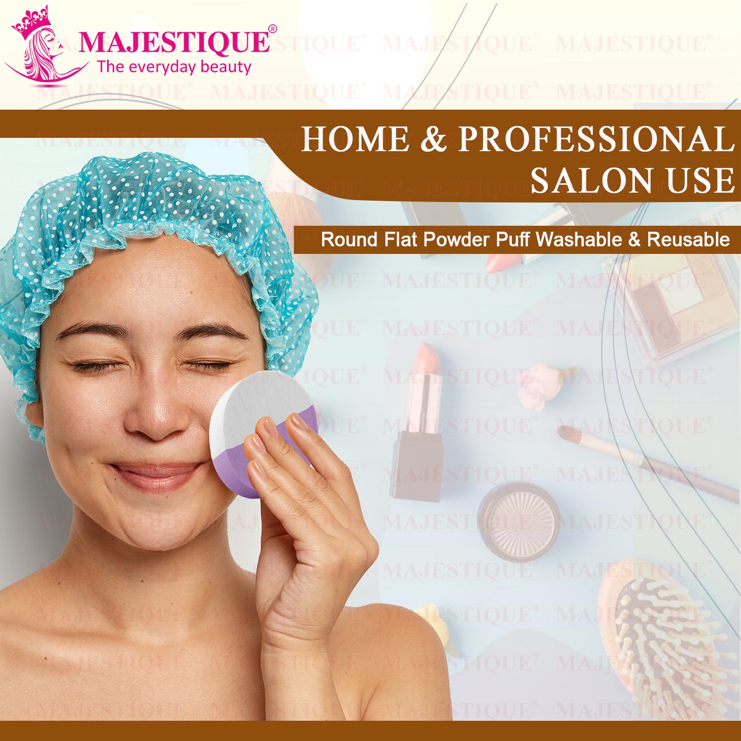 ROUND FLAT FACE Sponge WITH MAKEUP STICK FC8
