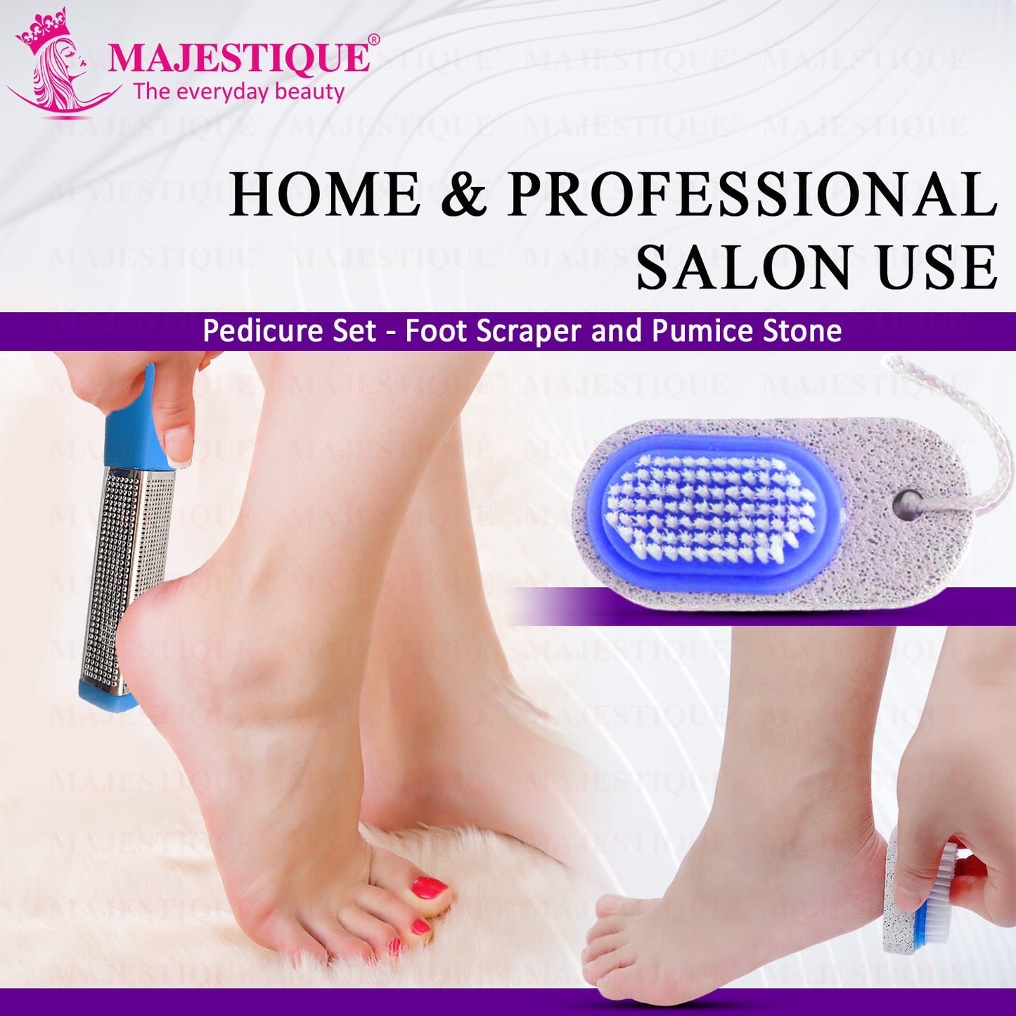 FOOT SCRAPER AND PUMICE STONE SET (PACK OF 2) Multicolor FN344