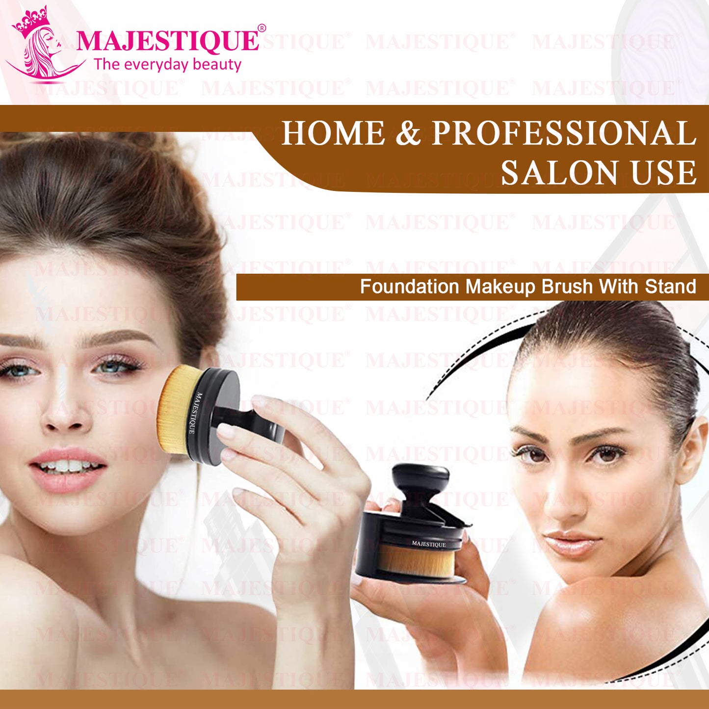Circle Make Up Brush With Holder FC4