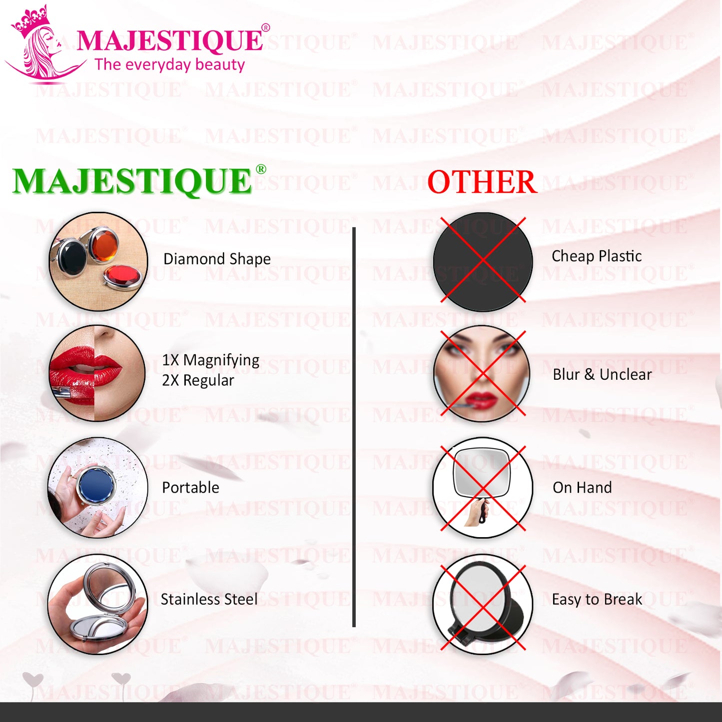 CRYSTAL Magnifying Compact Mirror  Multicolor FC27