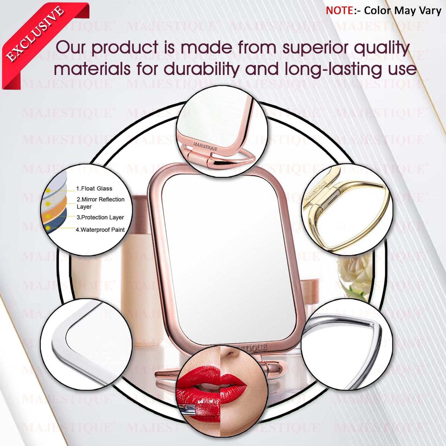 TABLE TOP DOUBLE SIDE MAKEUP MIRROR Multicolor FC97