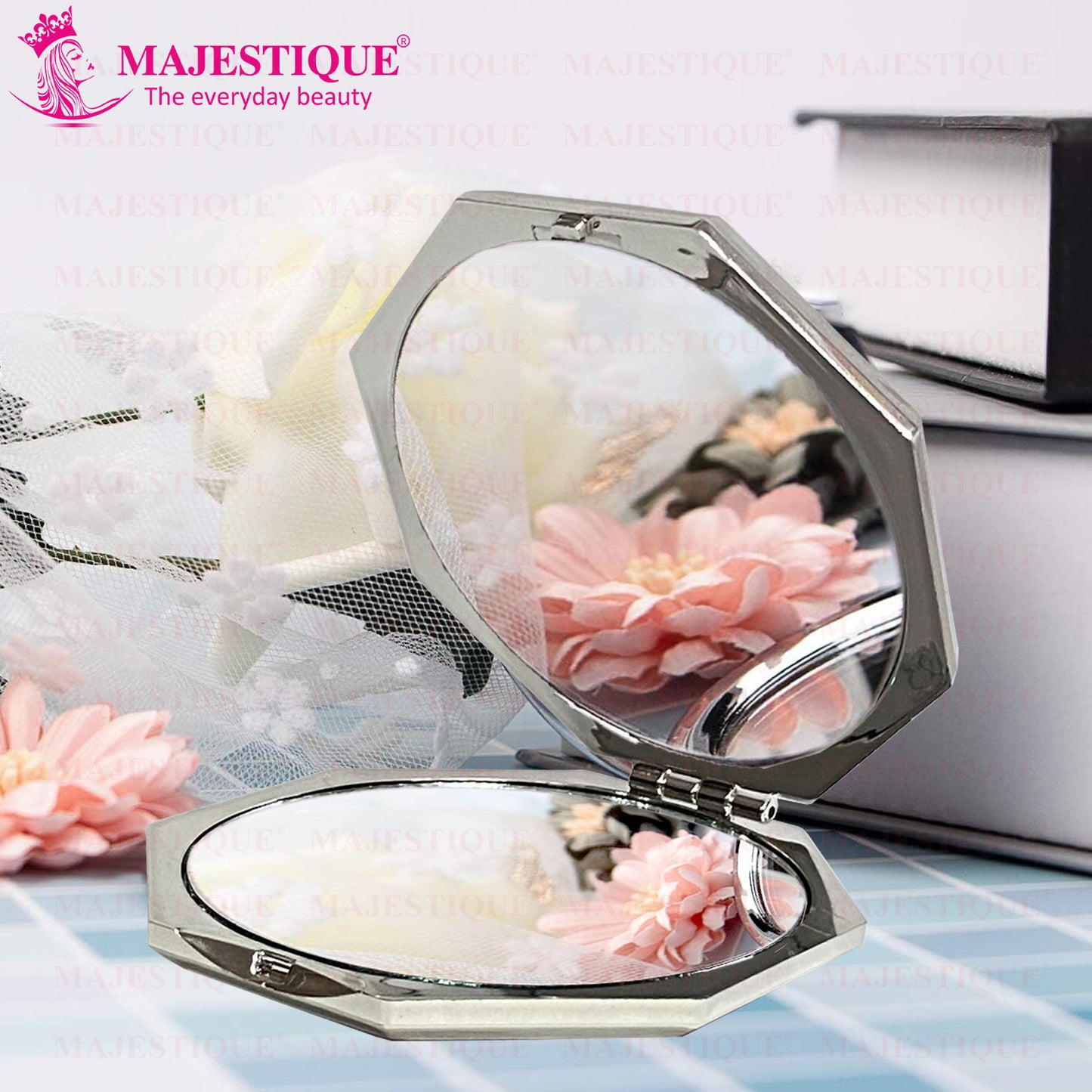 DUAL SIDE HEXAGLITTER POCKET MIRROR Multicolor FC99