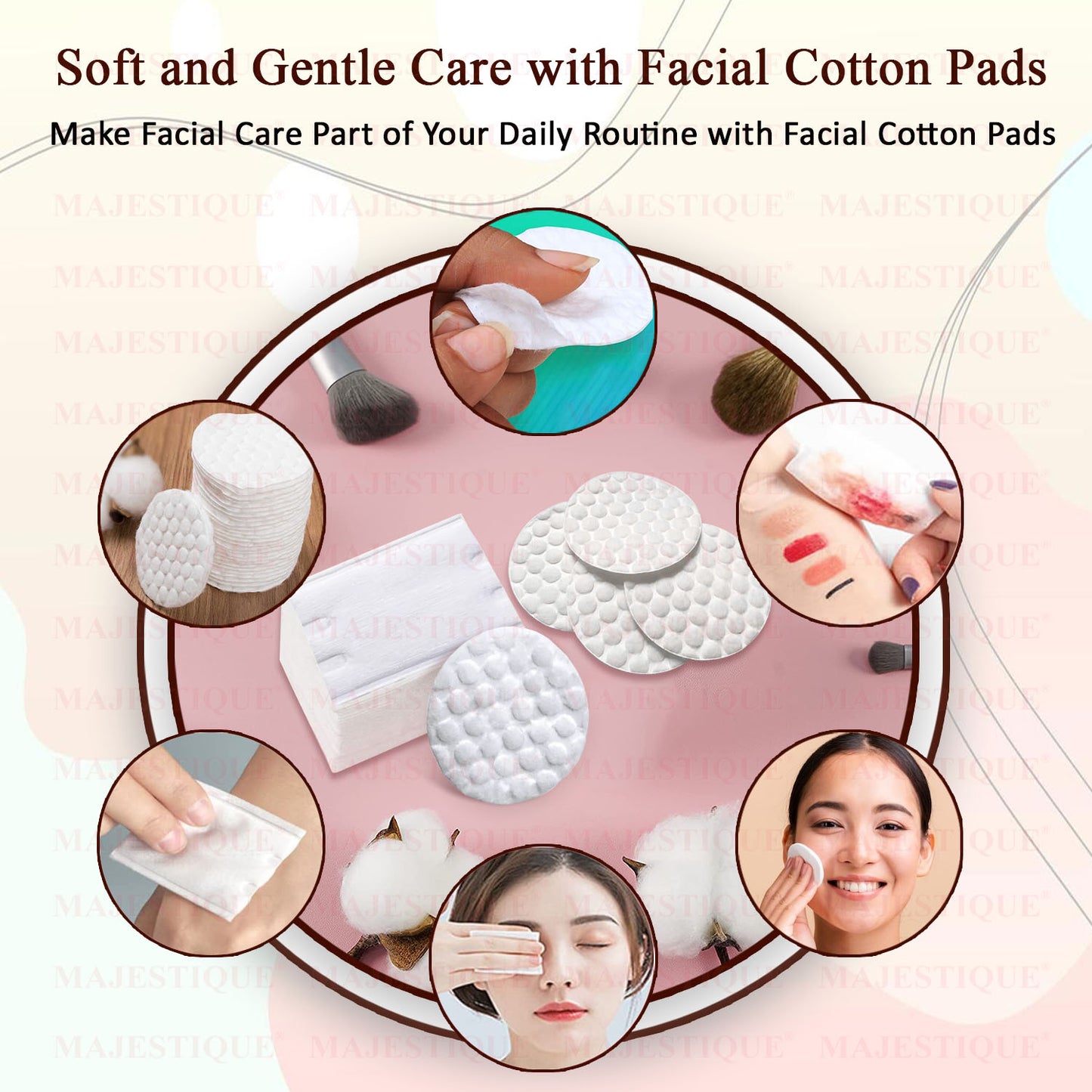 PREMIUM MAKEUP ROUND COTTON PADS (101 PCS) FC105