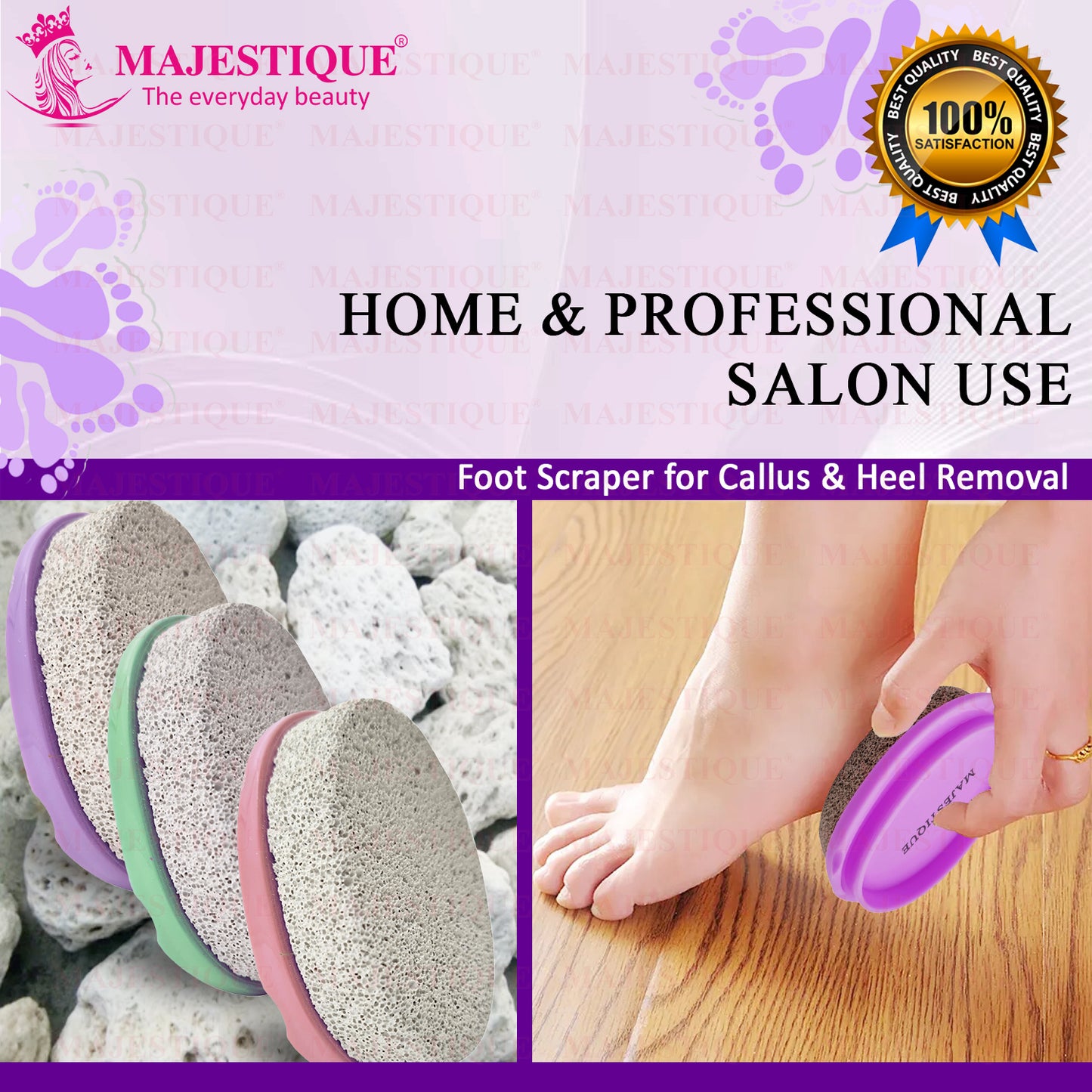 Majestique Easy Grip Pumice Stone - Color May Vary FN307