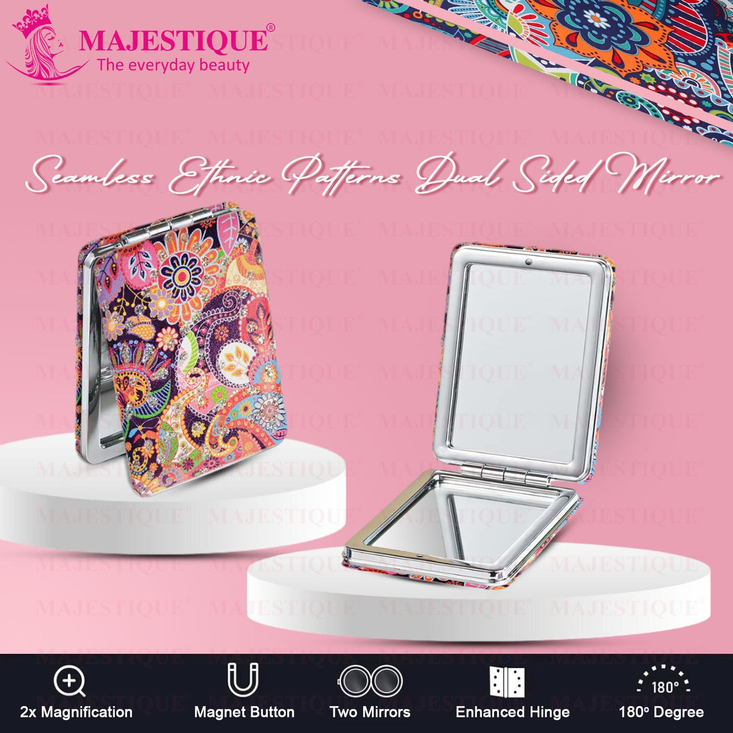 SHIMMER SQUARE MAGNIFYING MIRROR Multicolour FC119