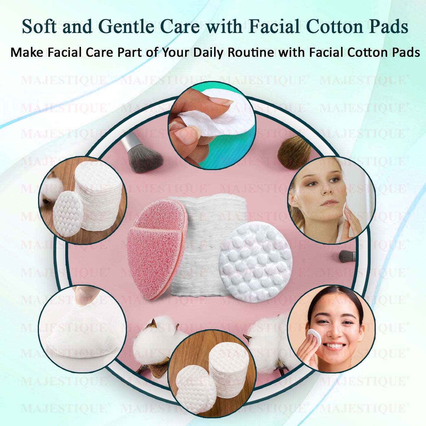 PREMIUM MAKEUP ROUND COTTON PADS (101 PCS) FC106