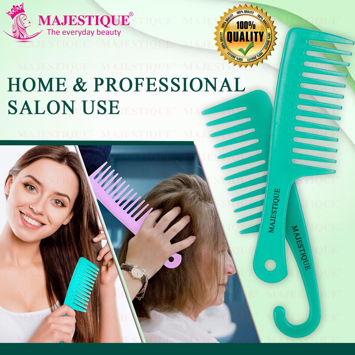 PREMIUM EXTRA WIDE COMB SET (2 PC) Multicolor HR163