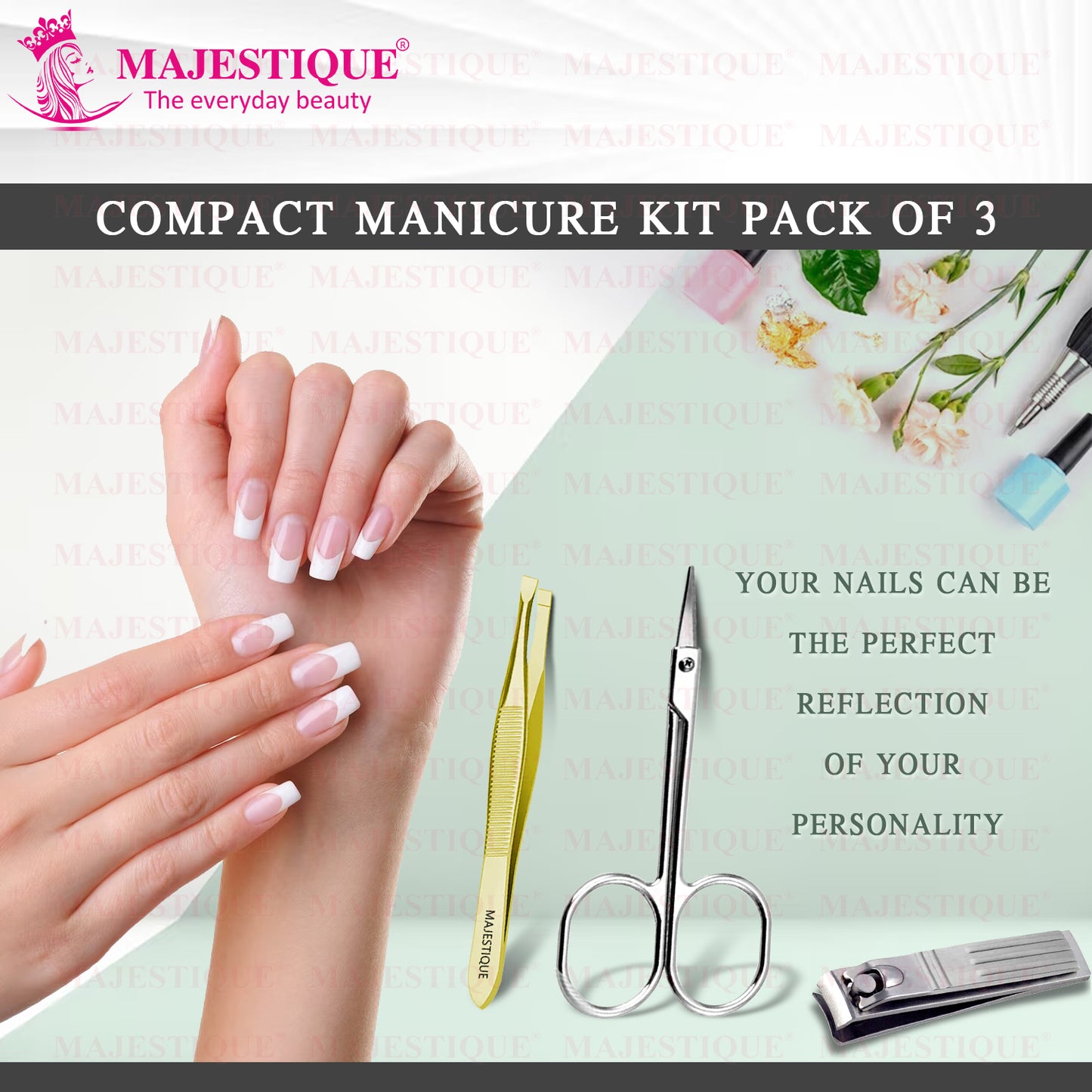 Majestique Compact Manicure Kit, Grooming Tools CMB 510