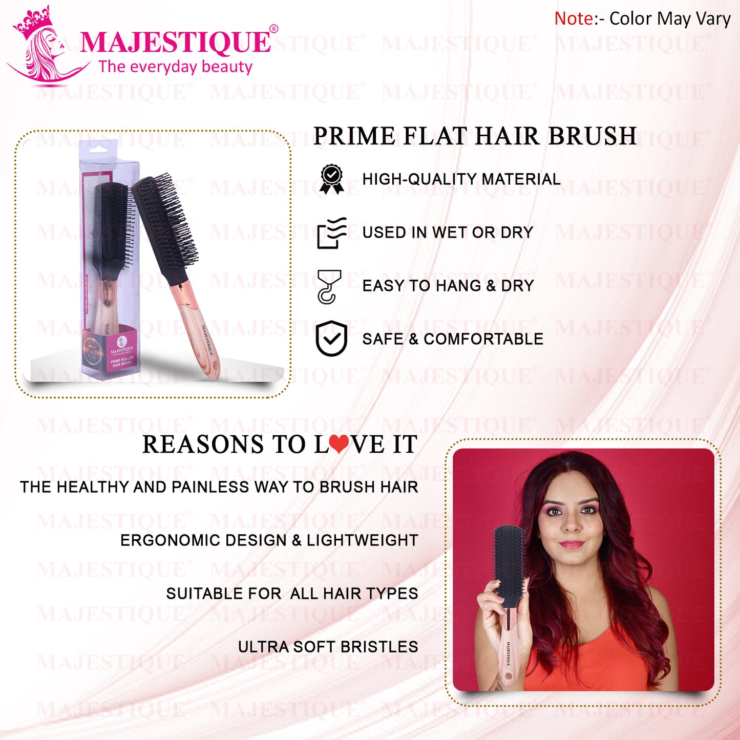 PRIME BLACK VENT HAIR BRUSH HR131