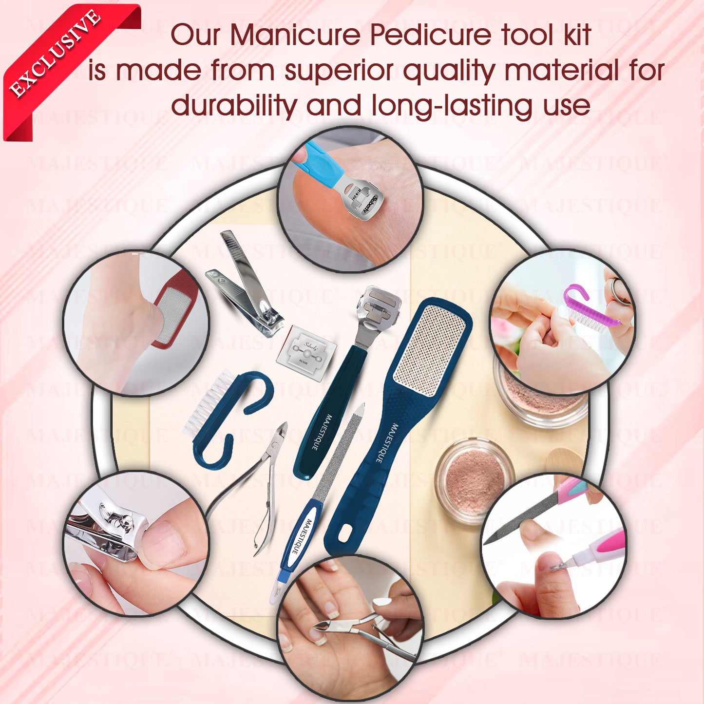 PROFESSIONAL MANICURE&PEDICURE KIT (PACK OF 7) Multicolor FN345