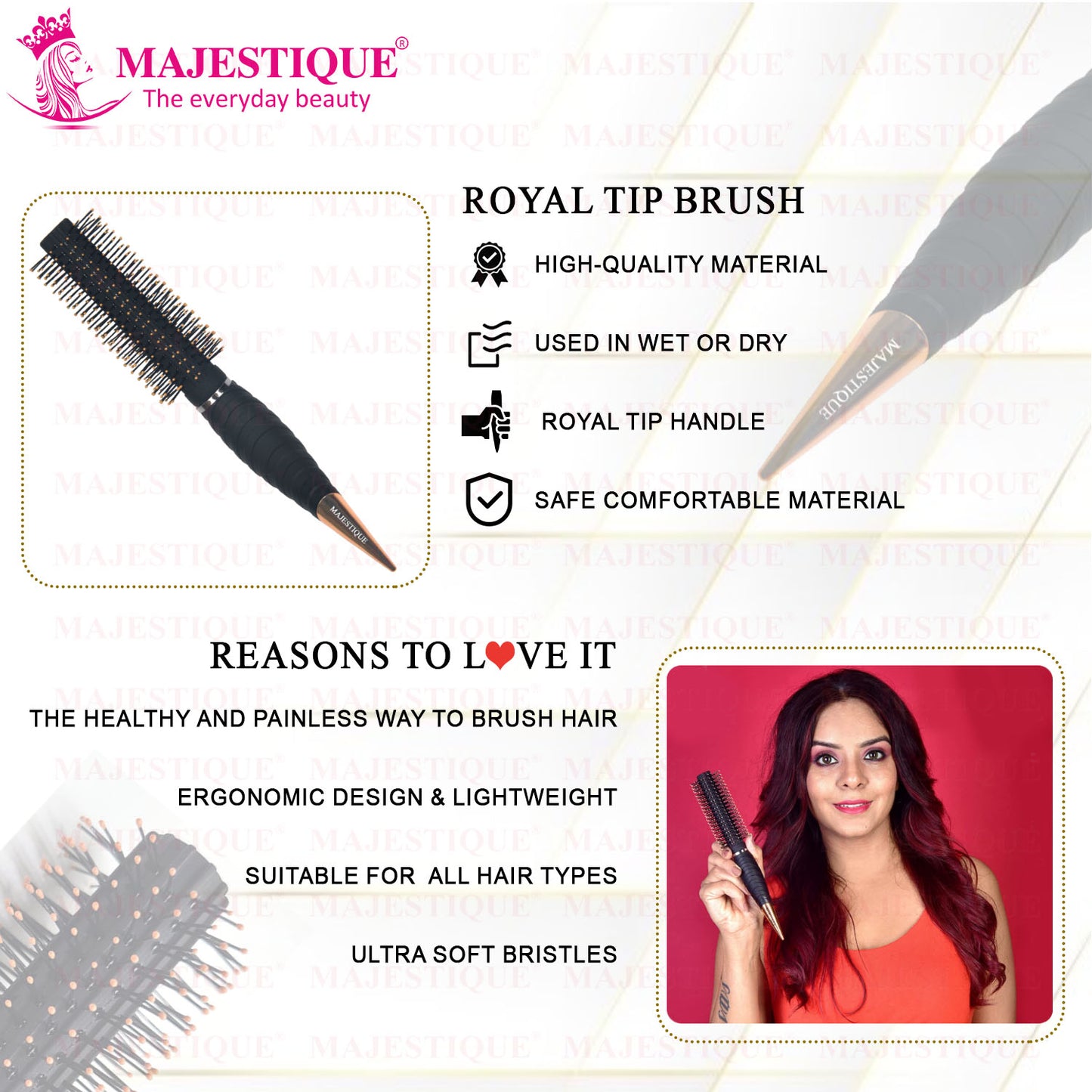 ROLLER ROYAL TIP BLACK BRUSH HR157