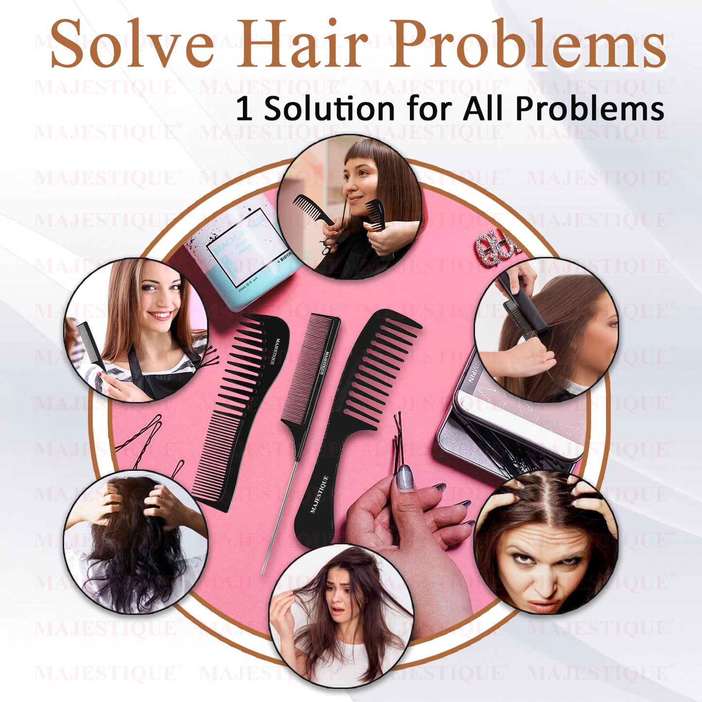 HAIR GROOMING COMBS(VALUE PACK OF 3) HR167