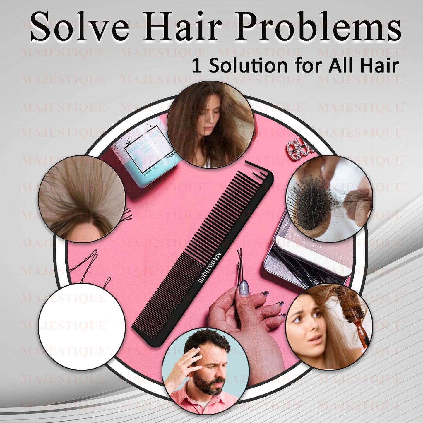 HAIR COMB WITH SECTIONAL HR123
