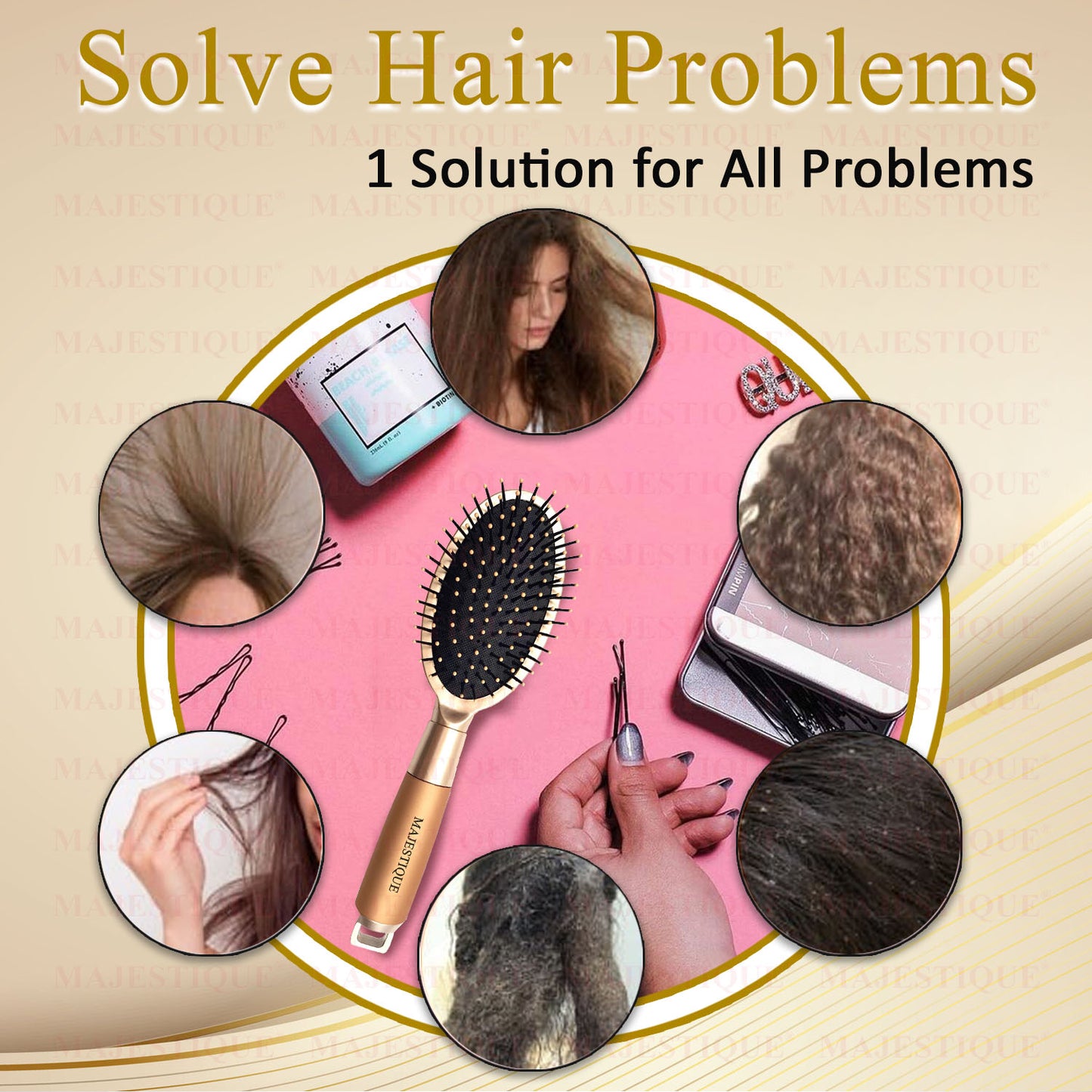 Oval Cushion Detangling Brush HR108