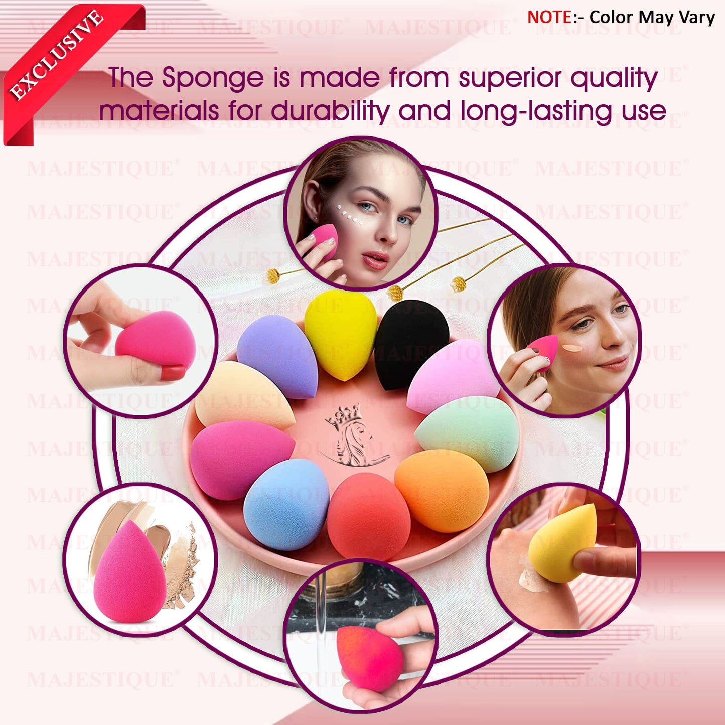 MAKEUP BLENDER SPONGE TWIN PACK(PACK OF 2) Color May Vary CMB506