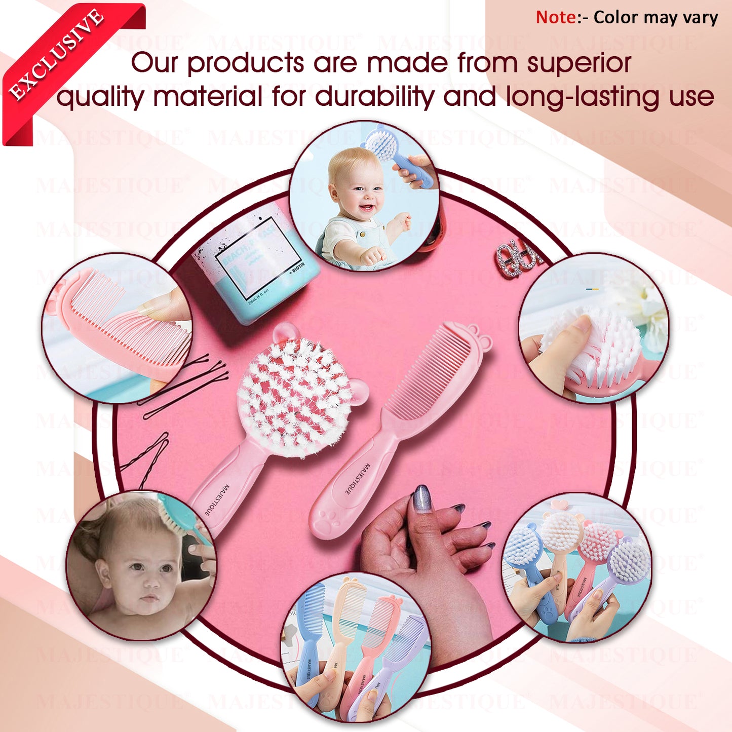 BABY HAIR CARE SET HR185_PINK