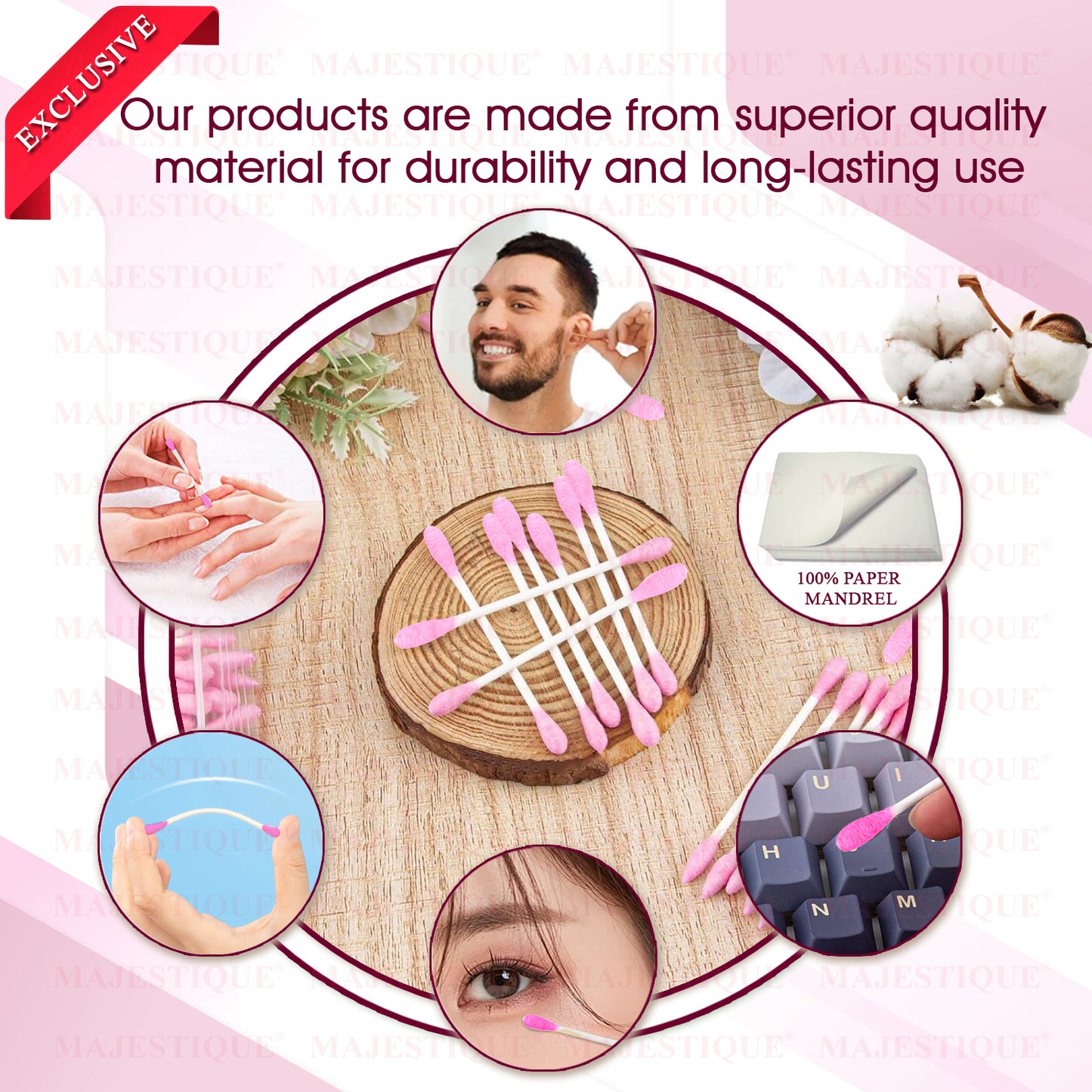 ROSY TIP ECO COTTON SWABS (400 TIPS) FC113