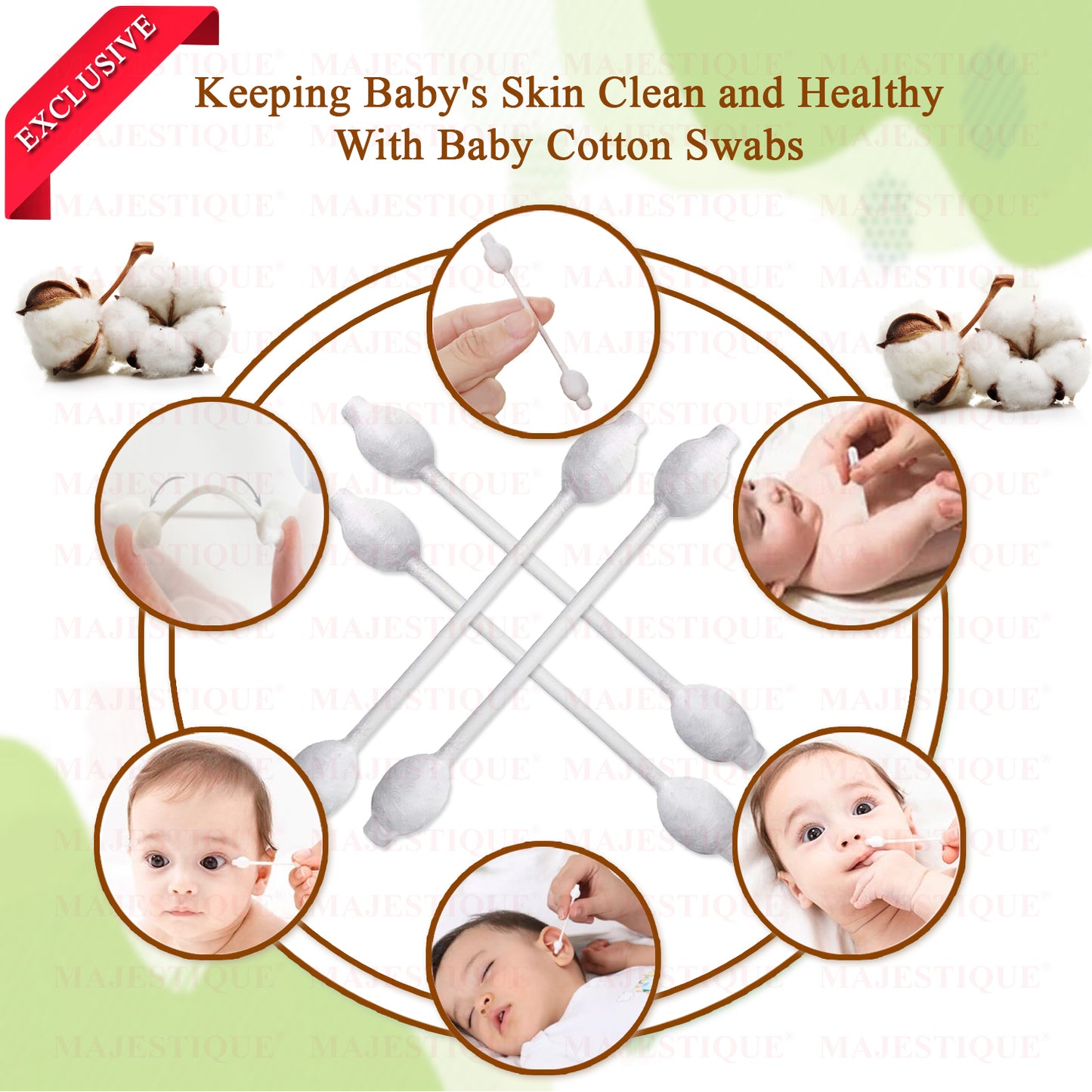 BABY COTTON SWABS (160 TIPS) FC91