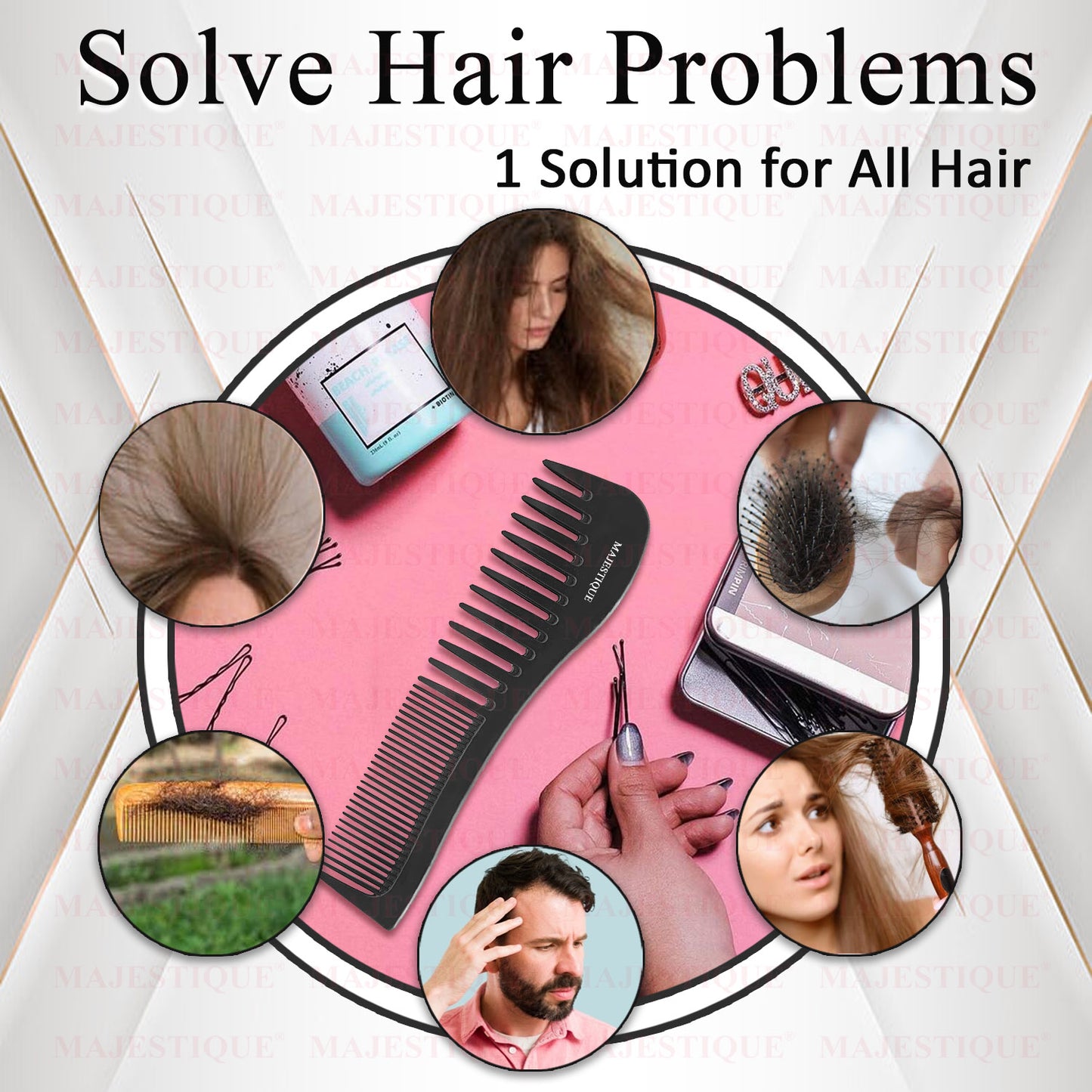HAIR STYLING COMB BLACK HR127