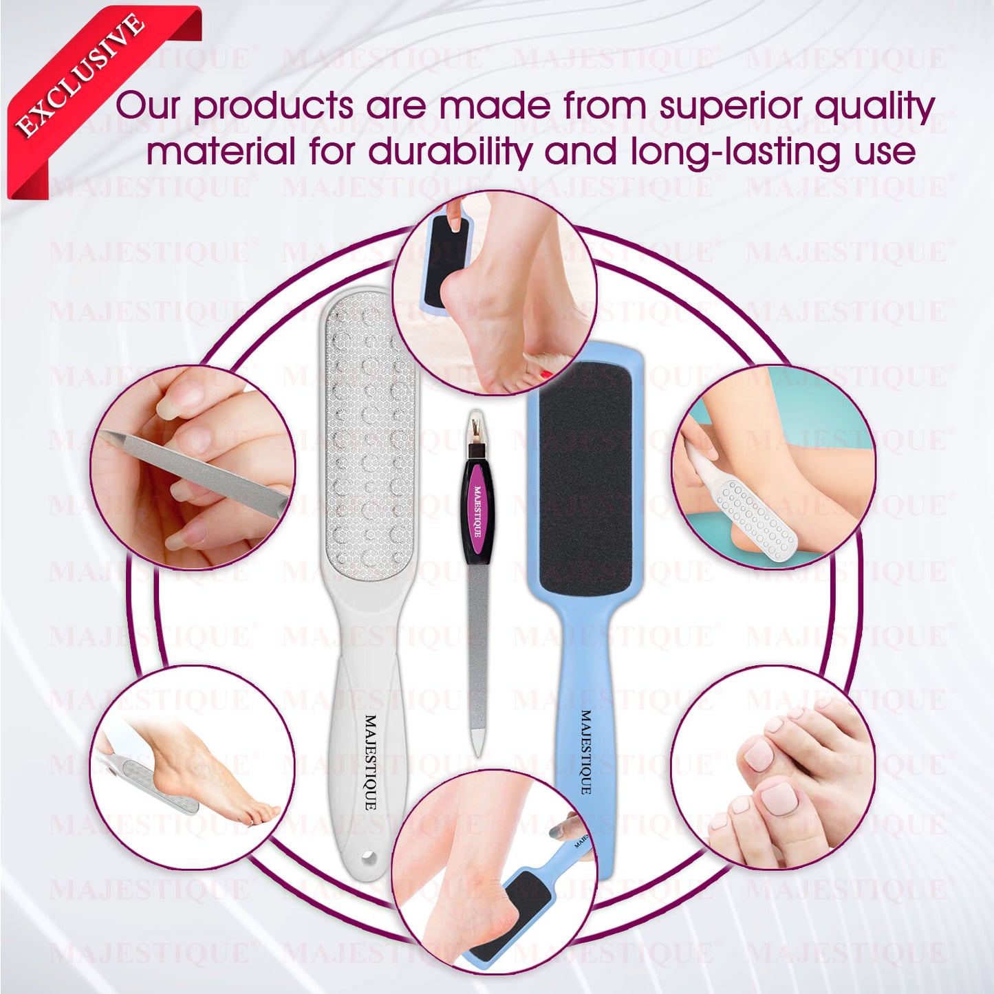 PREMIUM LARGE FOOT SCRUBBER &NAIL FILER (PACK OF 3) FN342