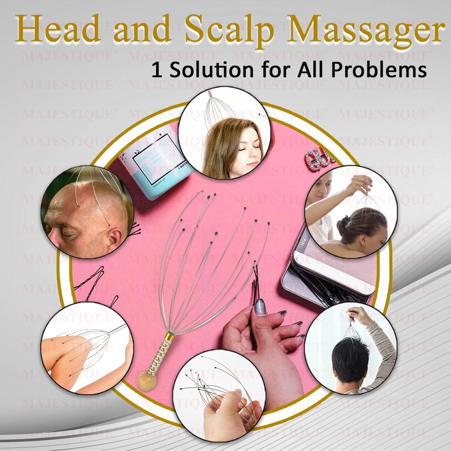 HEAD AND SCALP MASSAGER Color May Vary HR134