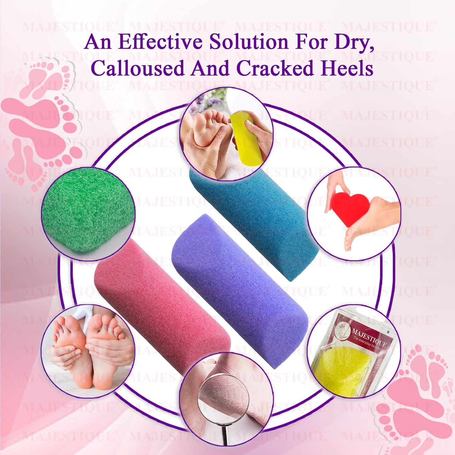 Sponge Foot Care Buffer Multicolor FN308