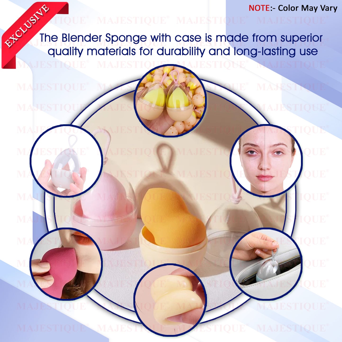 FLAWLESS BEAUTY BLENDER WITH CASE Color May Vary FC79