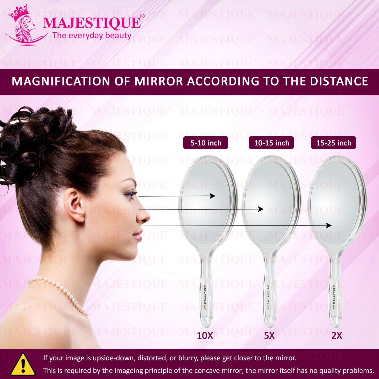 DUAL SIDE LARGE HANDHELD MIRROR Multicolor FC95