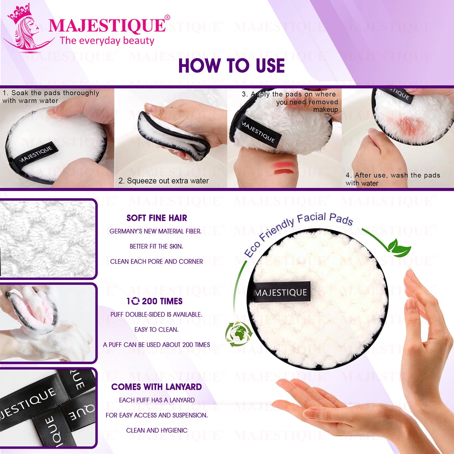 DUAL CLEANSING FACIAL PADS (2PCS) Multicolour FC127