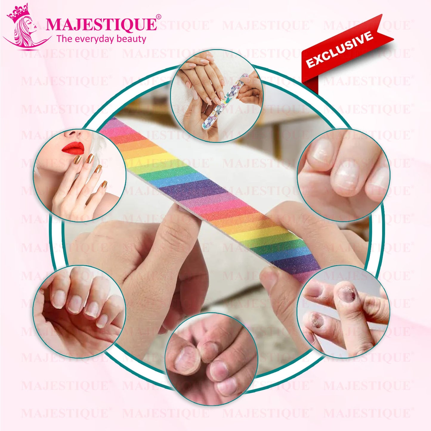 NAIL FILER MULTICOLOUR (PACK OF 2) Color May Vary FN324