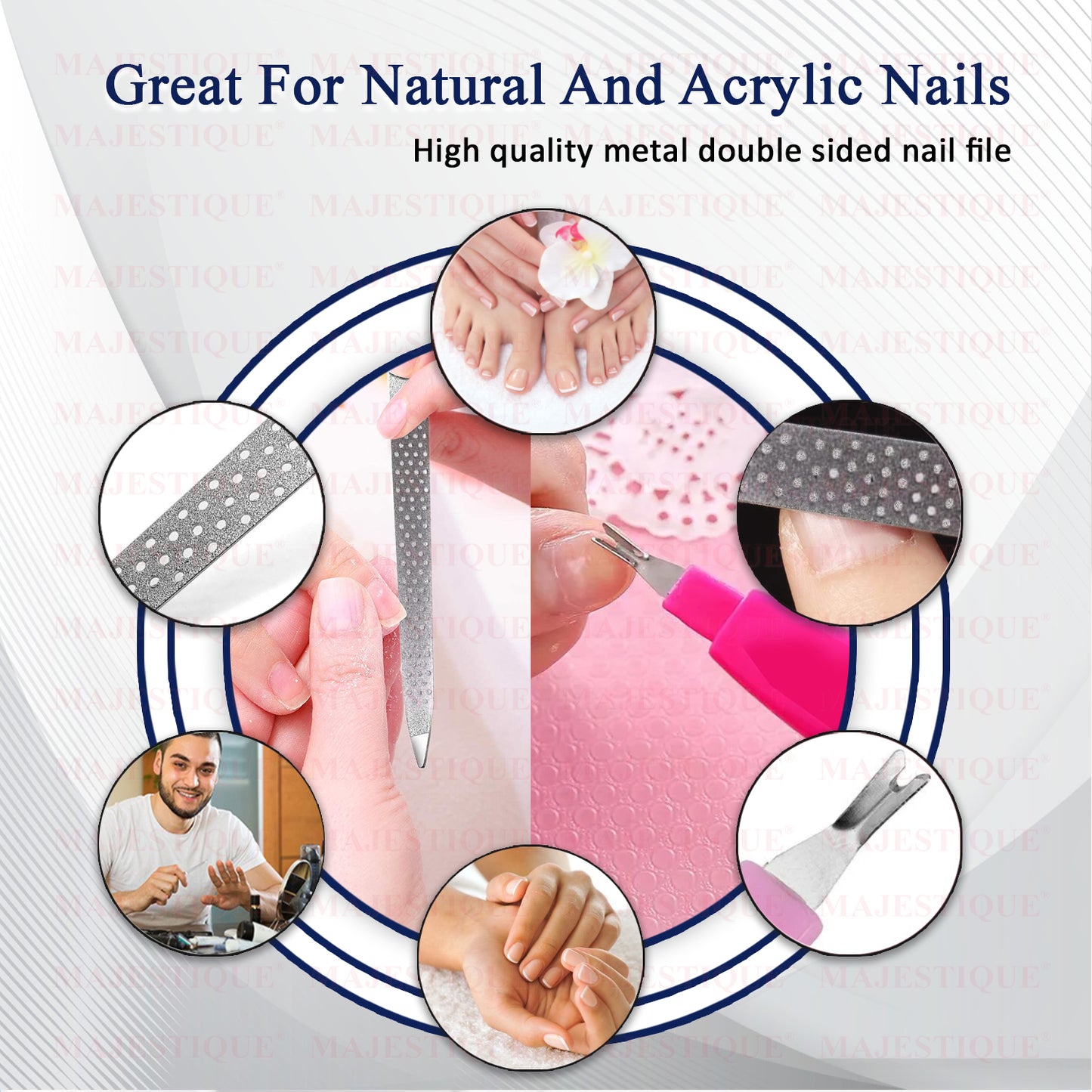 NAIL FILER PINHOLE DESIGN Color May Vary FN323