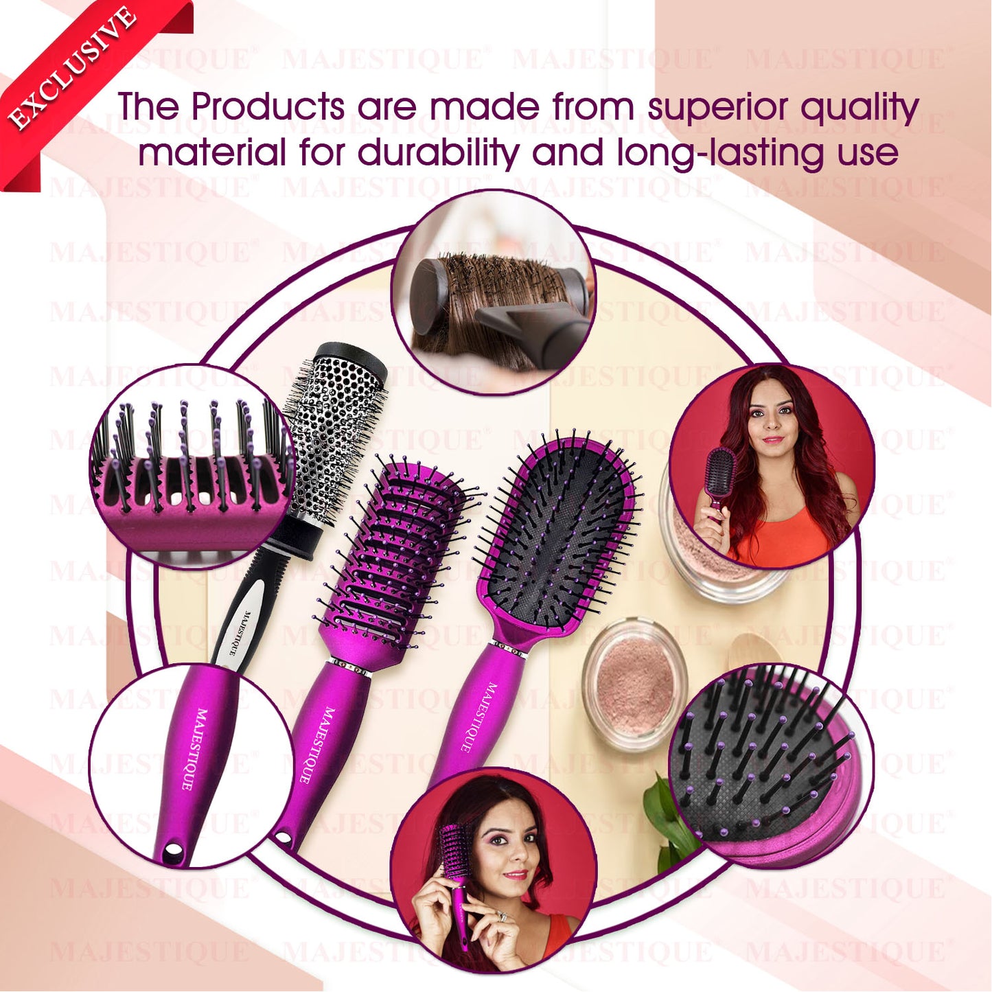 DETANGLING VENT AND BLOW DRY BRUSH (3 PC) HR170