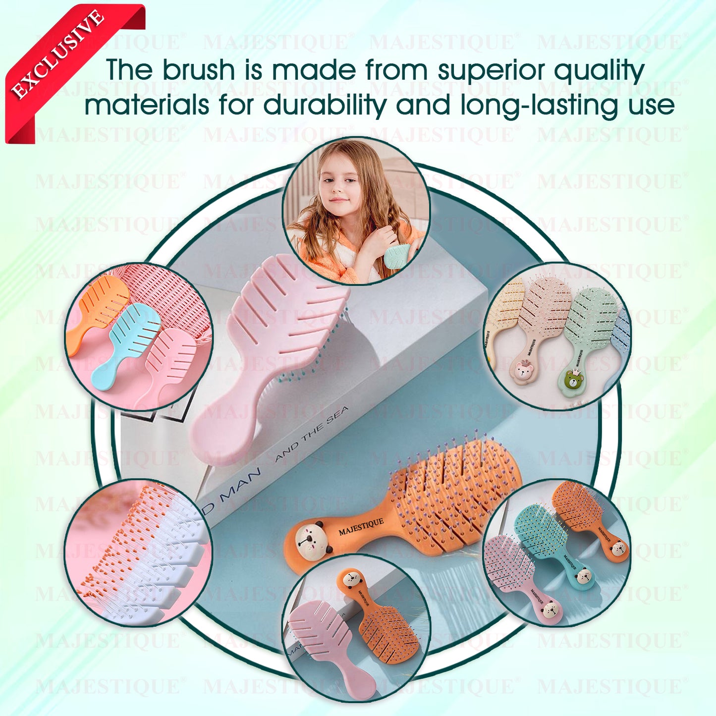 DETANGLING BABY HAIR BRUSH Color May Vary HR143