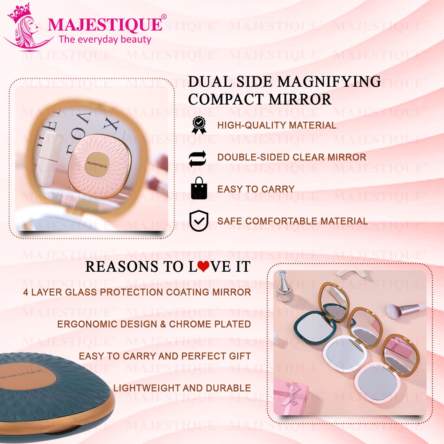 DUAL MAGNIFYING COMPACT MIRROR Multicolor FC100