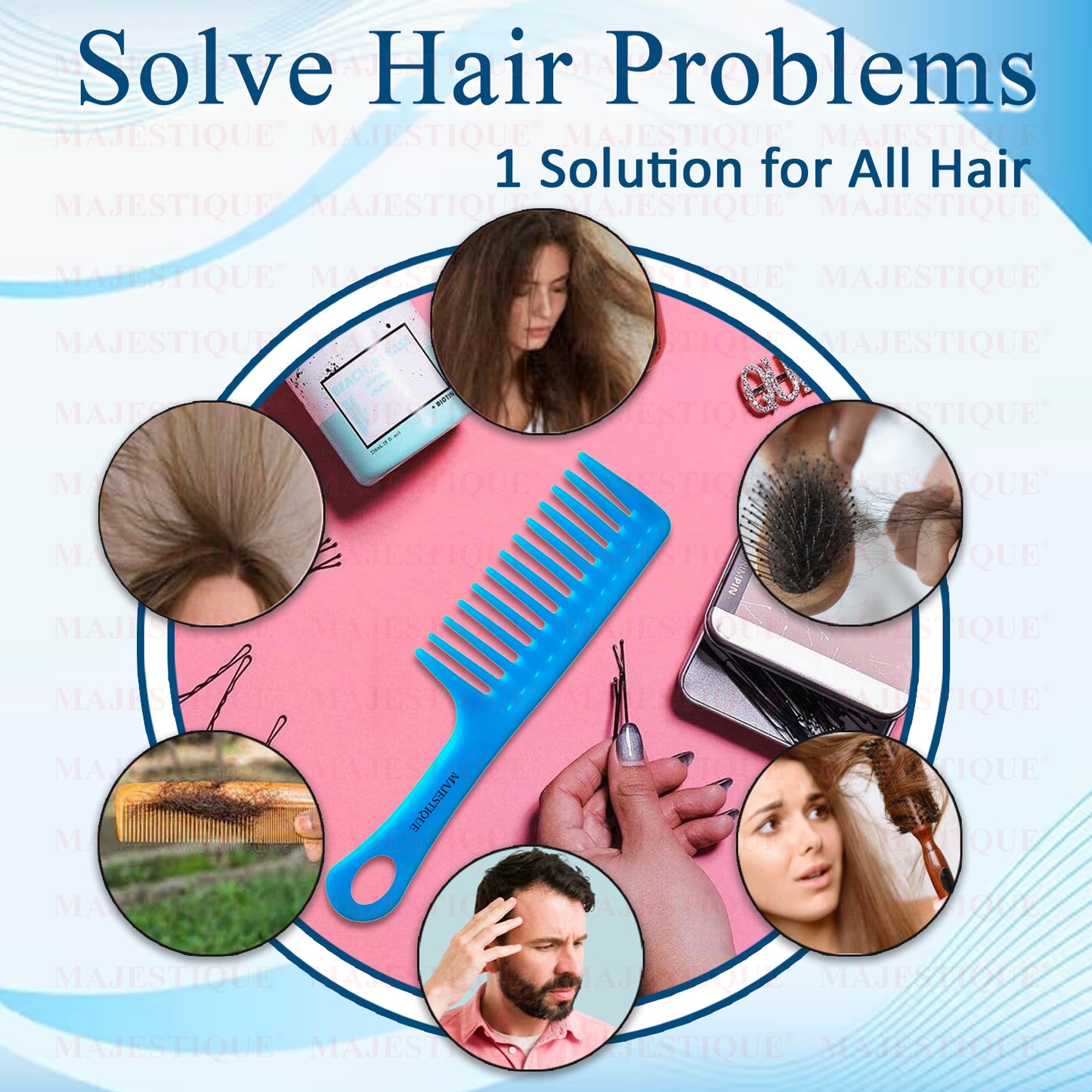 LARGE HAIRSTYLING COMB Color May Vary HR129