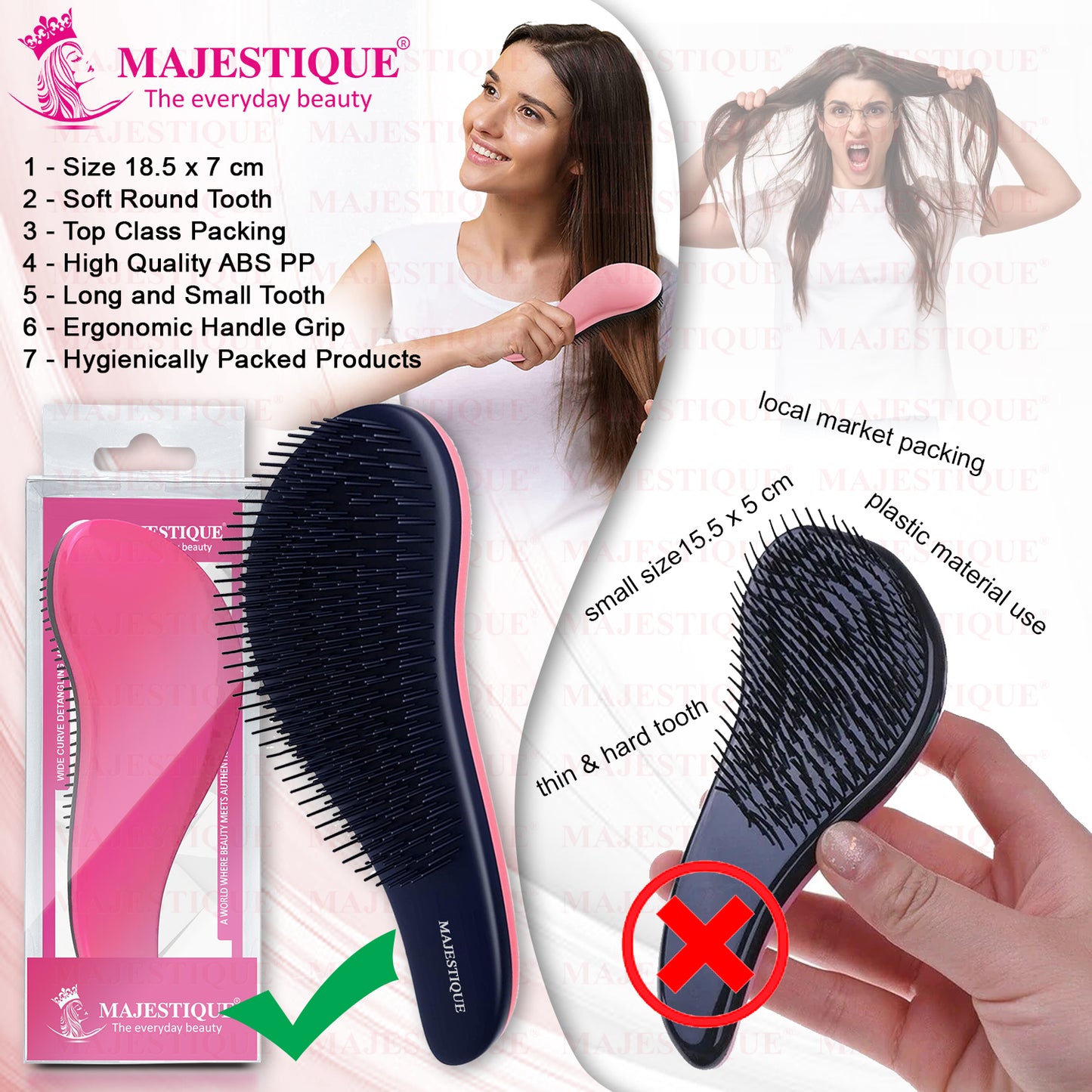 CURVE DETANGLING HAIR BRUSH Multicolor HR130
