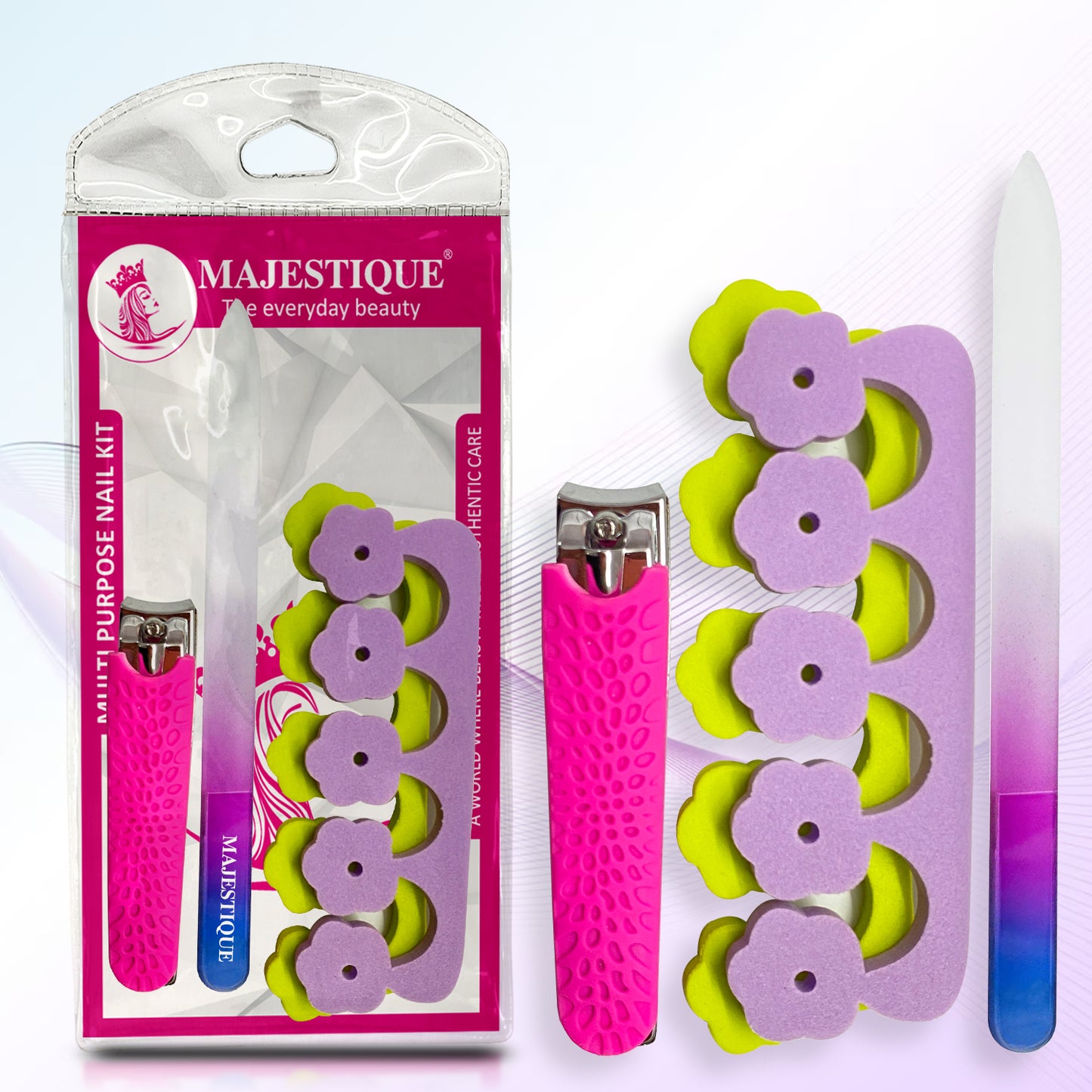 Majestique Multi Purpose Nail Kit - Multicolor-CMB543