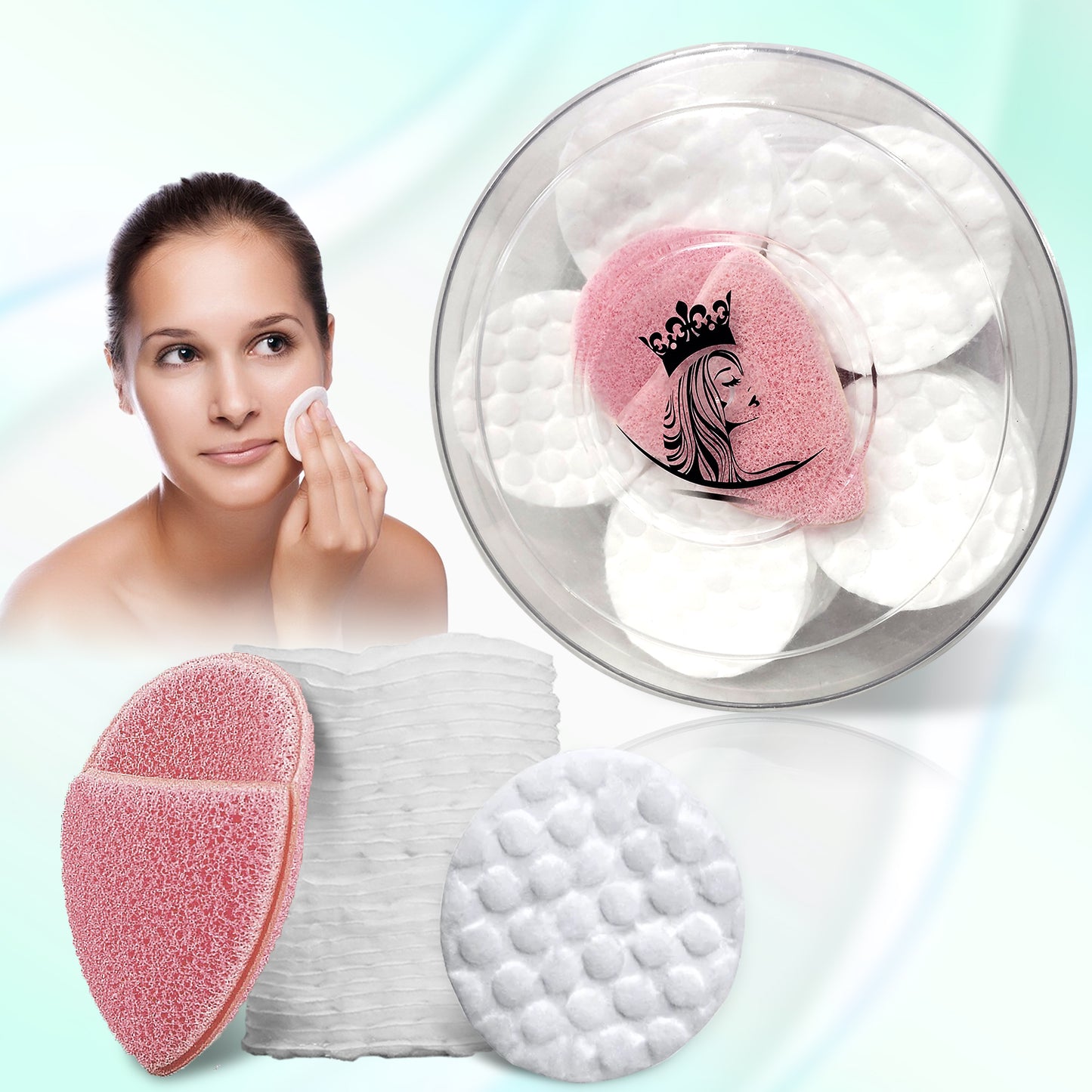 PREMIUM MAKEUP ROUND COTTON PADS (101 PCS) FC106