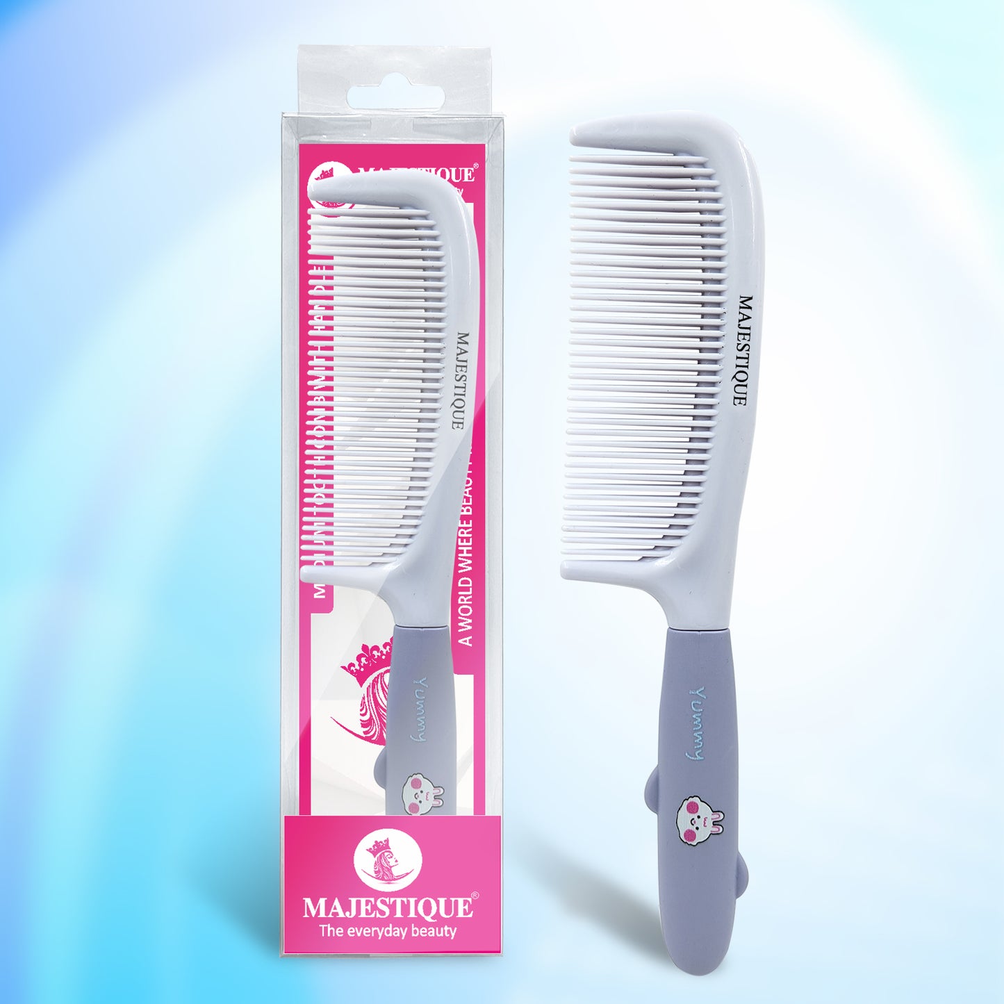 MEDIUM TOOTH COMB WITH HANDLE Color May vary HR159
