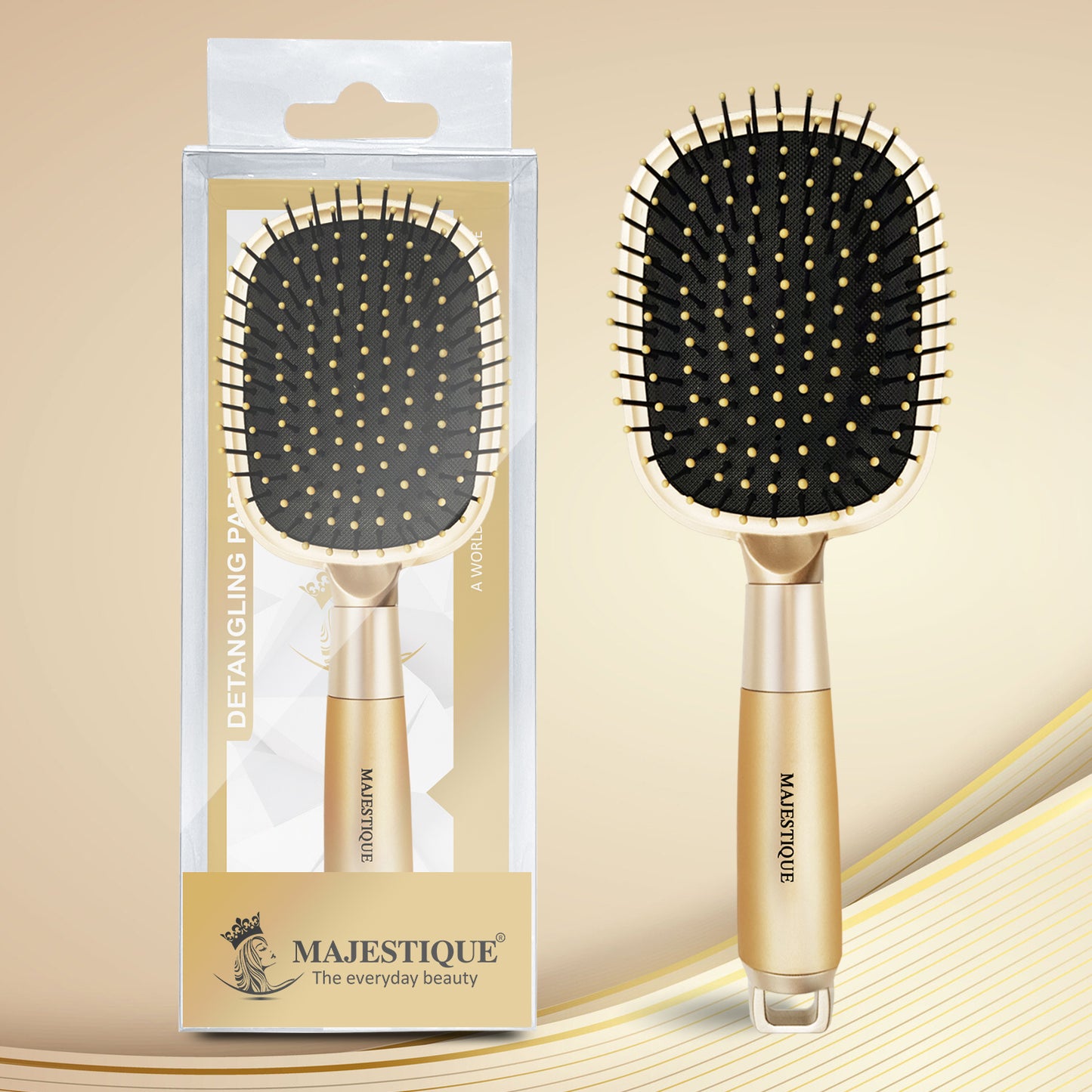 GOLDEN Paddle HAIR Brush Golden HR102