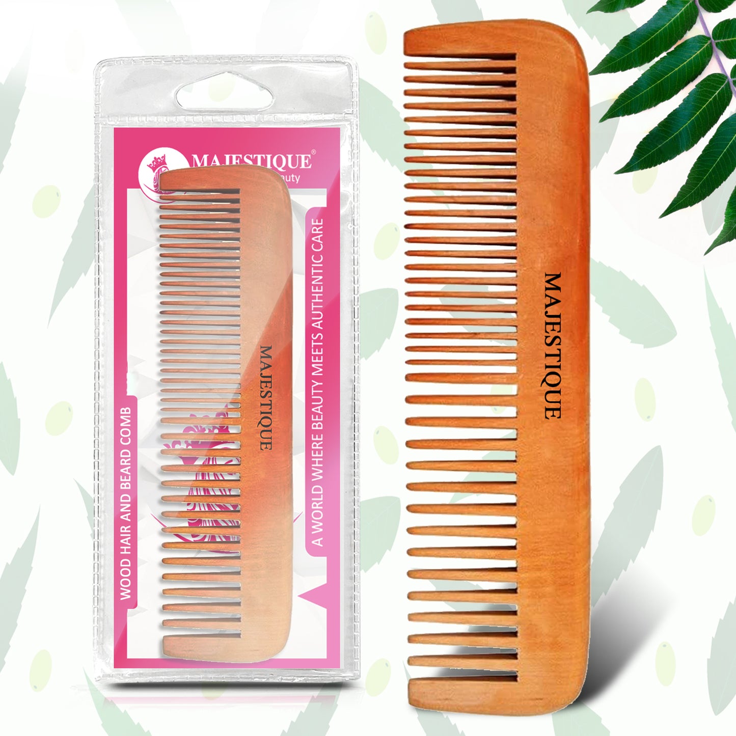 WOODEN HAIR & BEARD COMB HR139