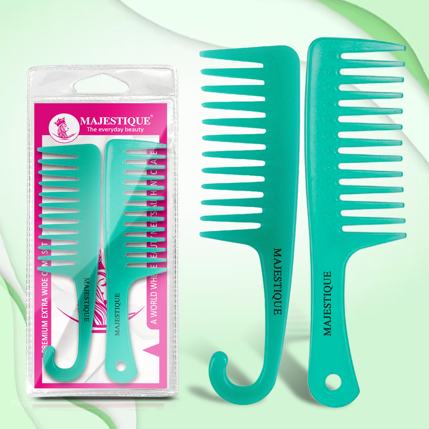 Premium Extra Wide Comb Set (2 Pc) Multicolor Hr163