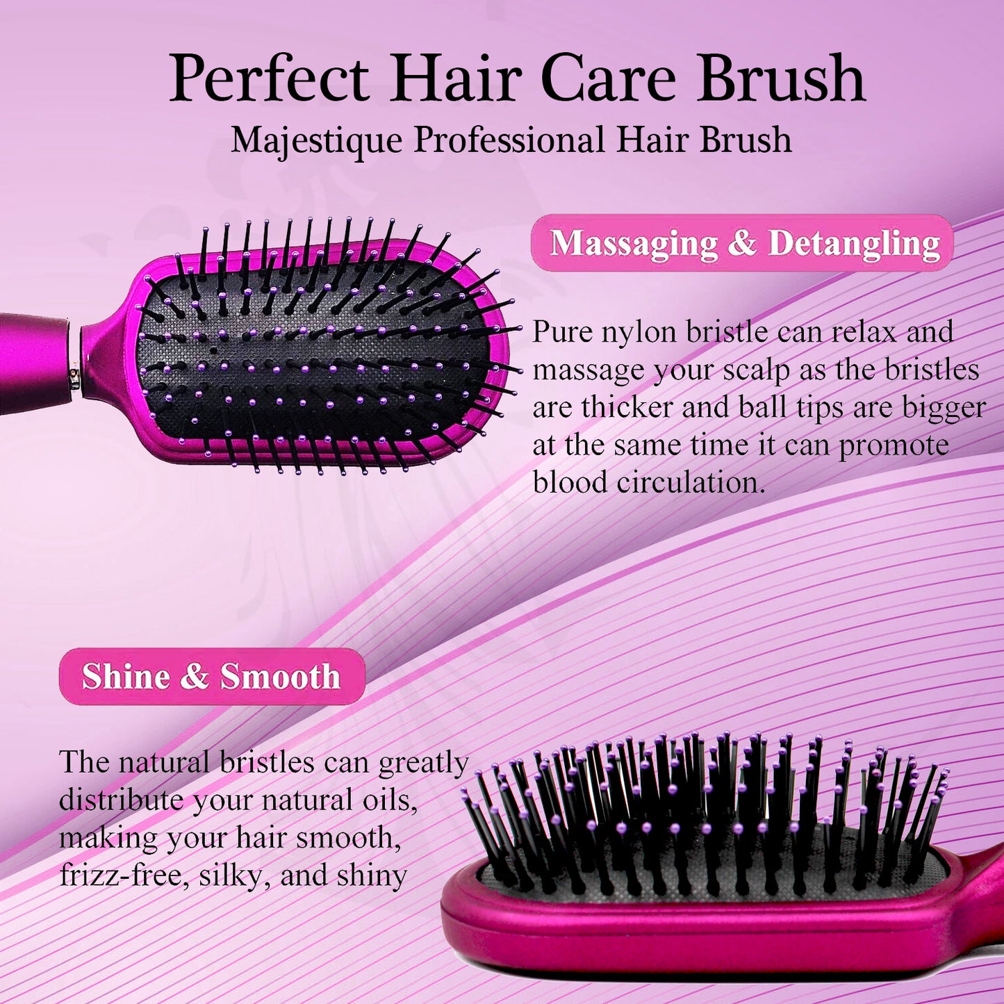 PURPLE CUSHION Hair Brush HR105