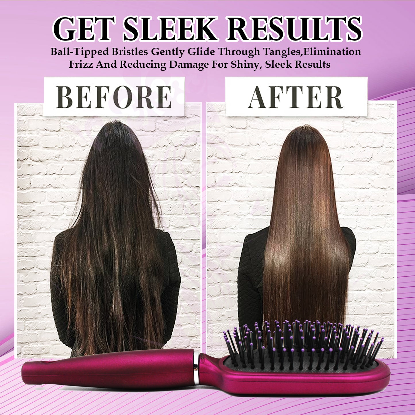 PURPLE CUSHION Hair Brush HR105