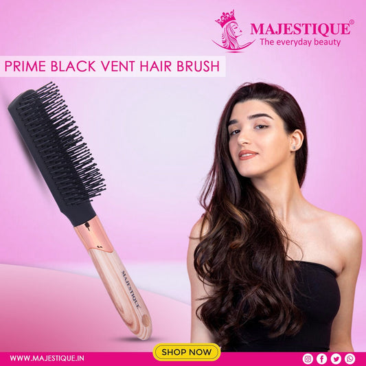 Majestique Prime Black Vent Hair Brush – Your Ultimate Styling Partne