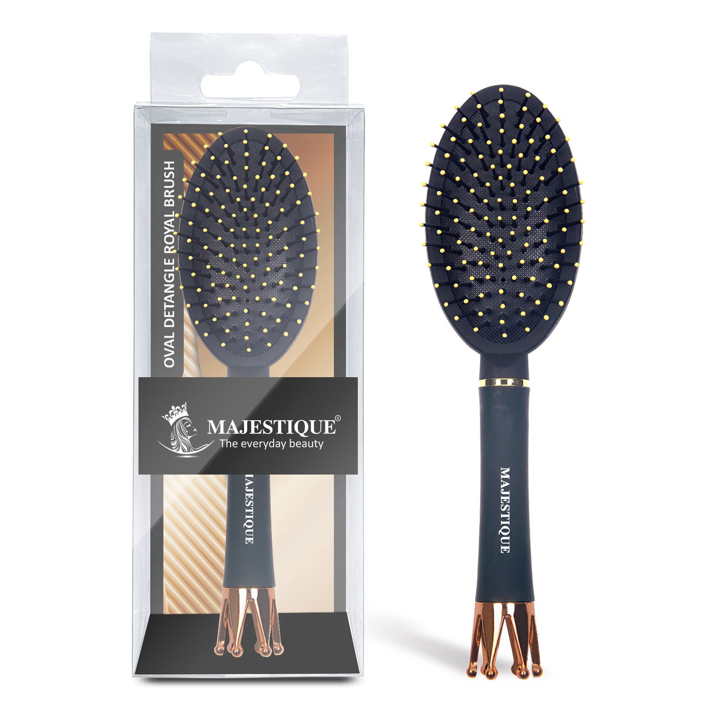 OVEL ROYAL BLACK CUSHION BRUSH HR153